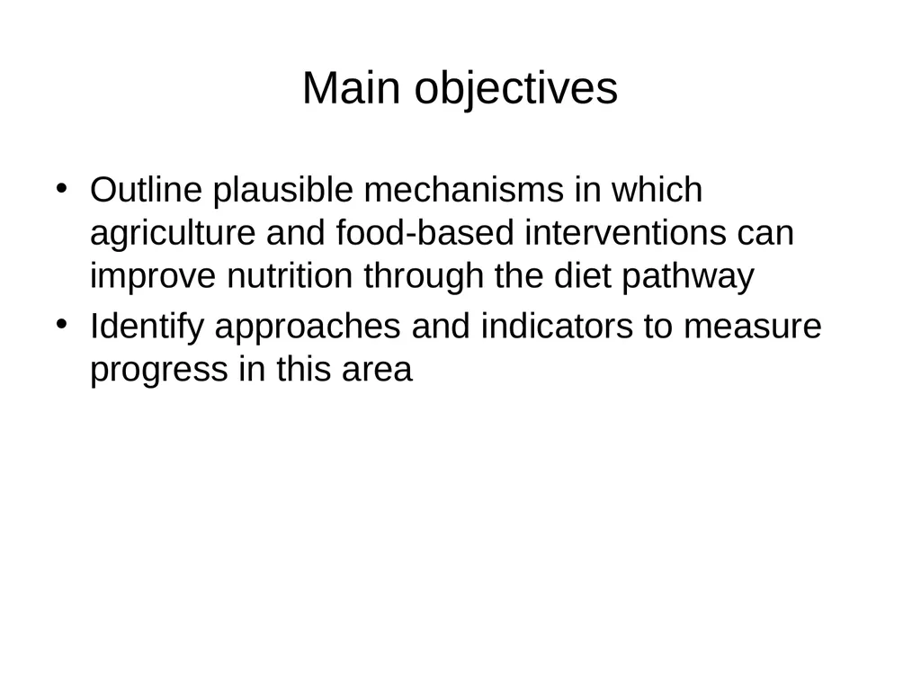 Diet Matters: Approaches and Indicators to Assess - slide 2 of 16