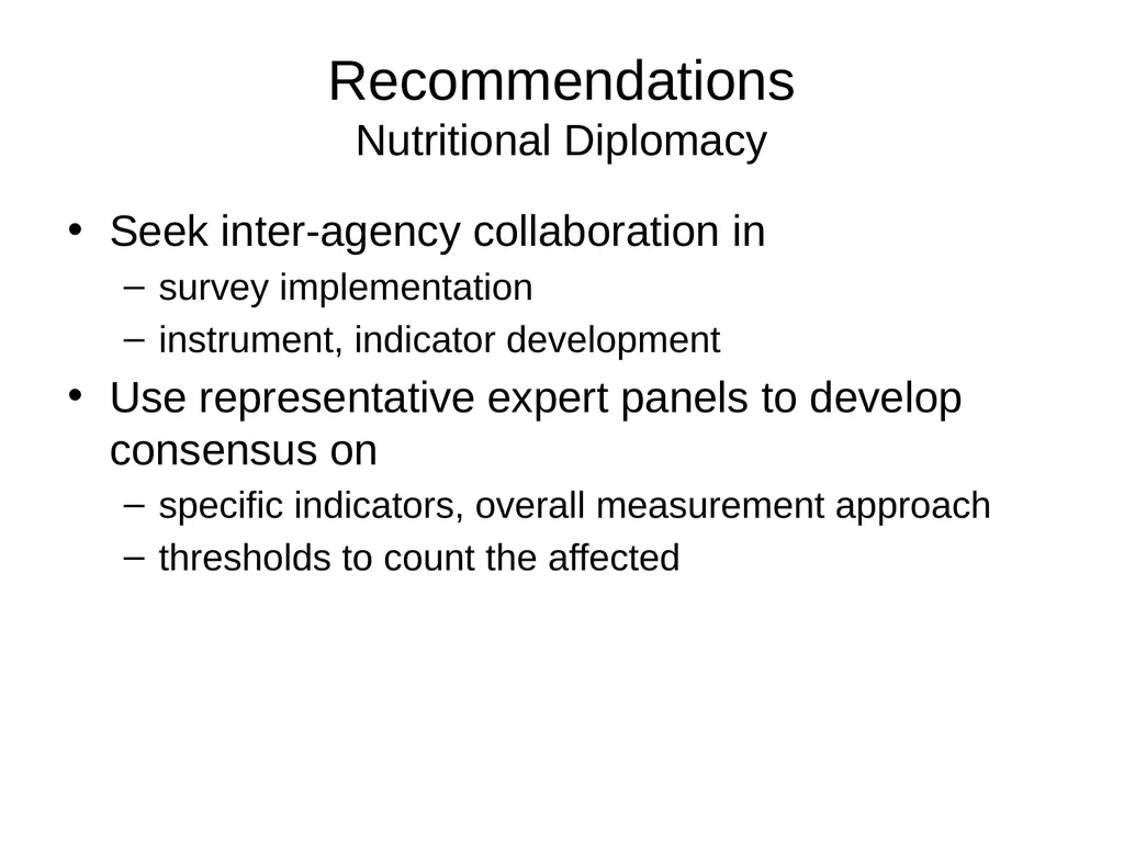 Diet Matters: Approaches and Indicators to Assess - slide 16 of 16
