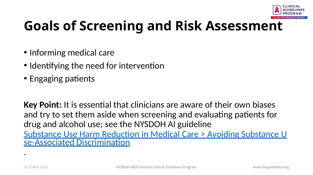 Substance Use Screening and Risk Assessment in - slide 6 of 22