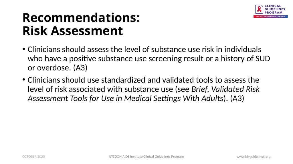 Substance Use Screening and Risk Assessment in - slide 13 of 22