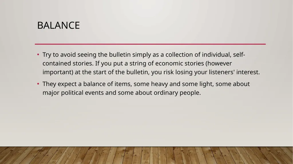News bulletin News bulletin for radio The - slide 8 of 14