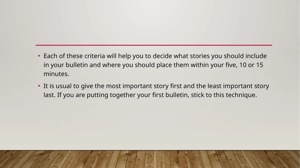 News bulletin News bulletin for radio The - slide 6 of 14
