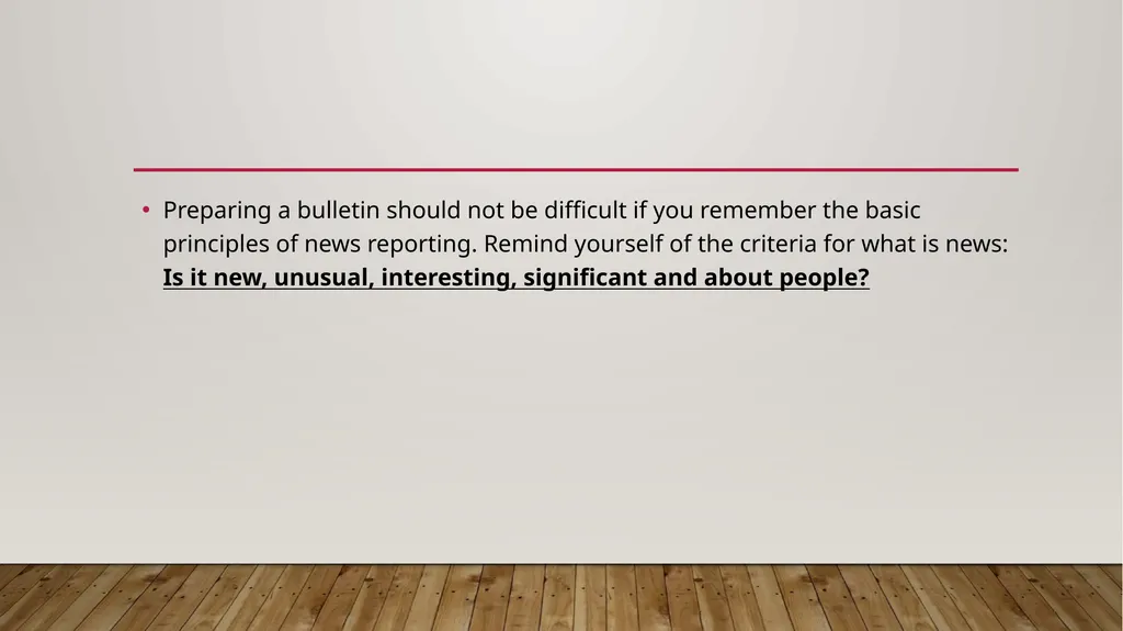 News bulletin News bulletin for radio The - slide 5 of 14