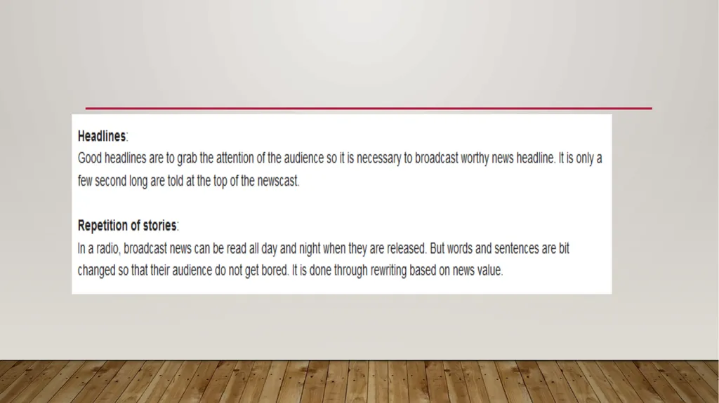 News bulletin News bulletin for radio The - slide 13 of 14