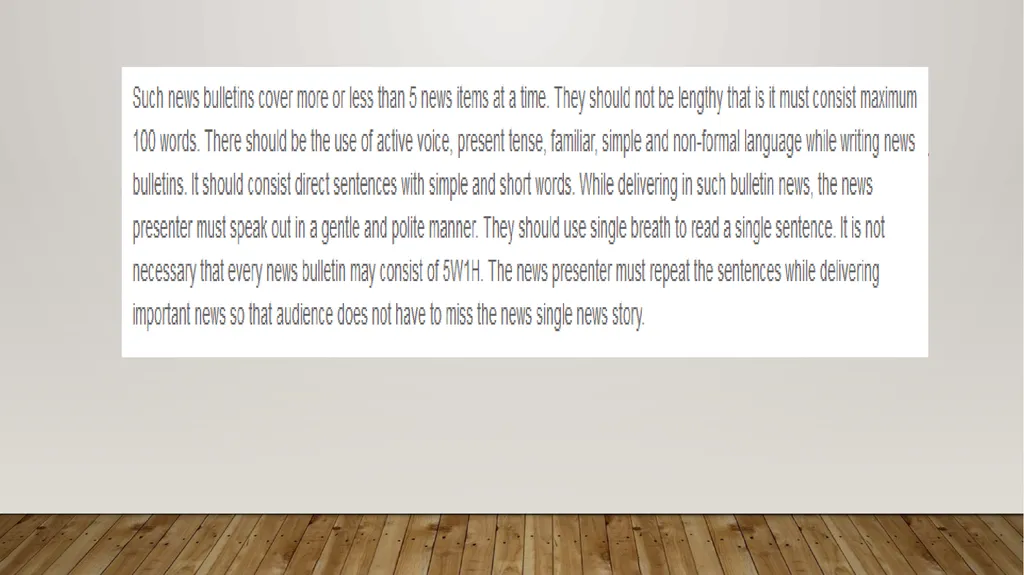 News bulletin News bulletin for radio The - slide 3 of 14
