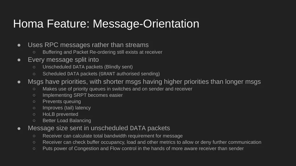Homa Data Center Transport Protocol Harsh Kapadia - slide 16 of 32