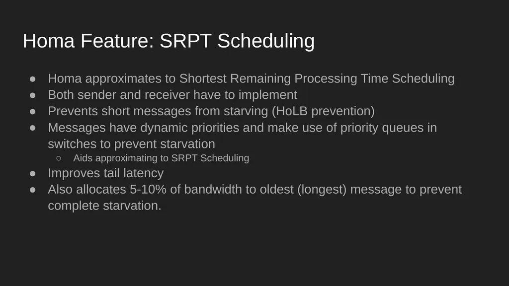 Homa Data Center Transport Protocol Harsh Kapadia - slide 18 of 32