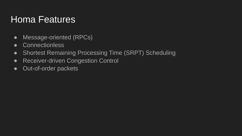 Homa Data Center Transport Protocol Harsh Kapadia - slide 15 of 32