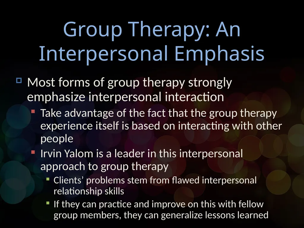Chapter 16 Group and Family Therapy Group and - slide 3 of 29