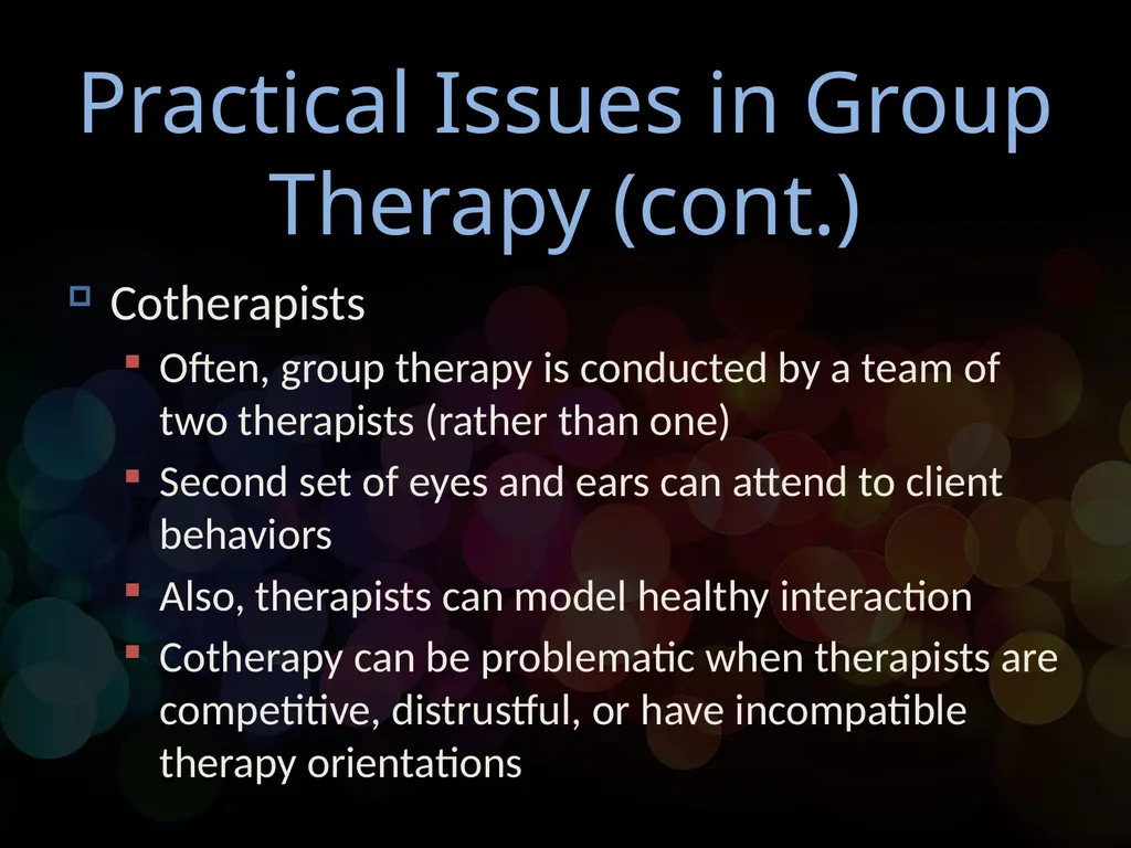 Chapter 16 Group and Family Therapy Group and - slide 11 of 29