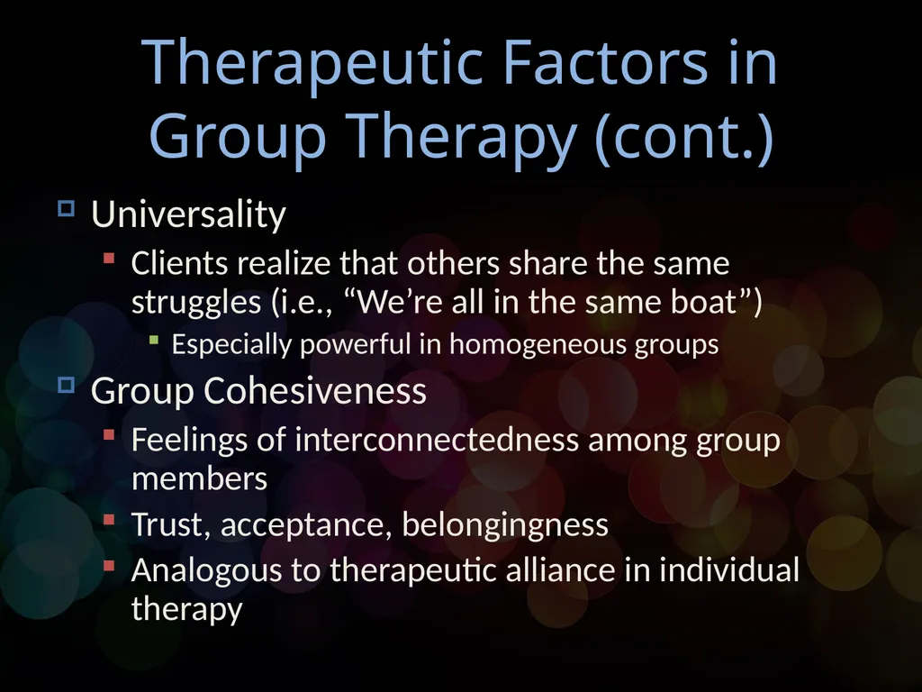 Chapter 16 Group and Family Therapy Group and - slide 5 of 29