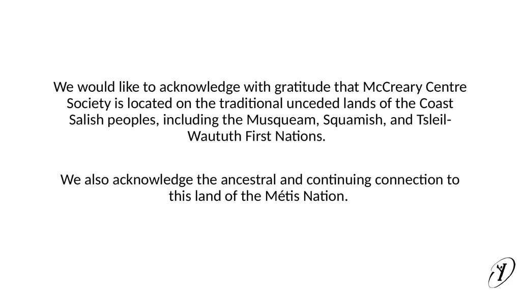 We would like to acknowledge with gratitude that - slide 1 of 35