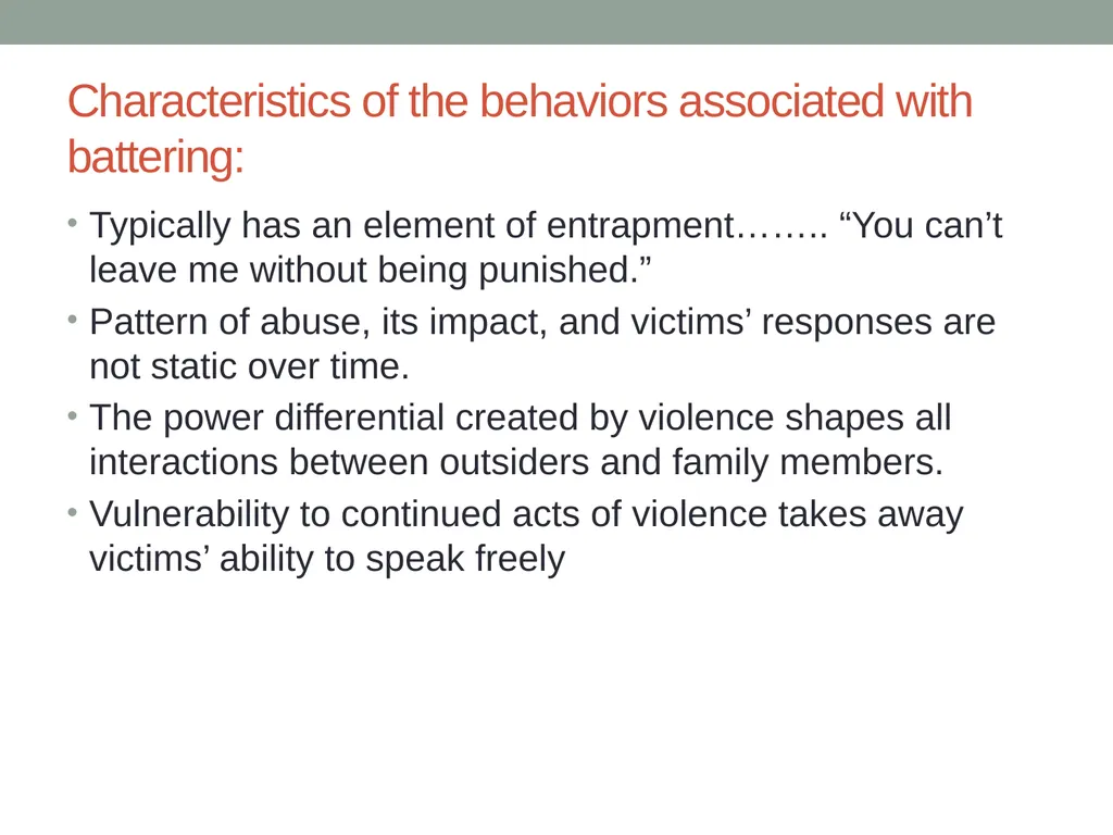 Why do so many battered women find themselves in - slide 12 of 29