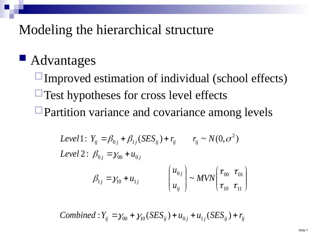 Hierarchical Linear Modeling (HLM): A Conceptual - slide 7 of 12