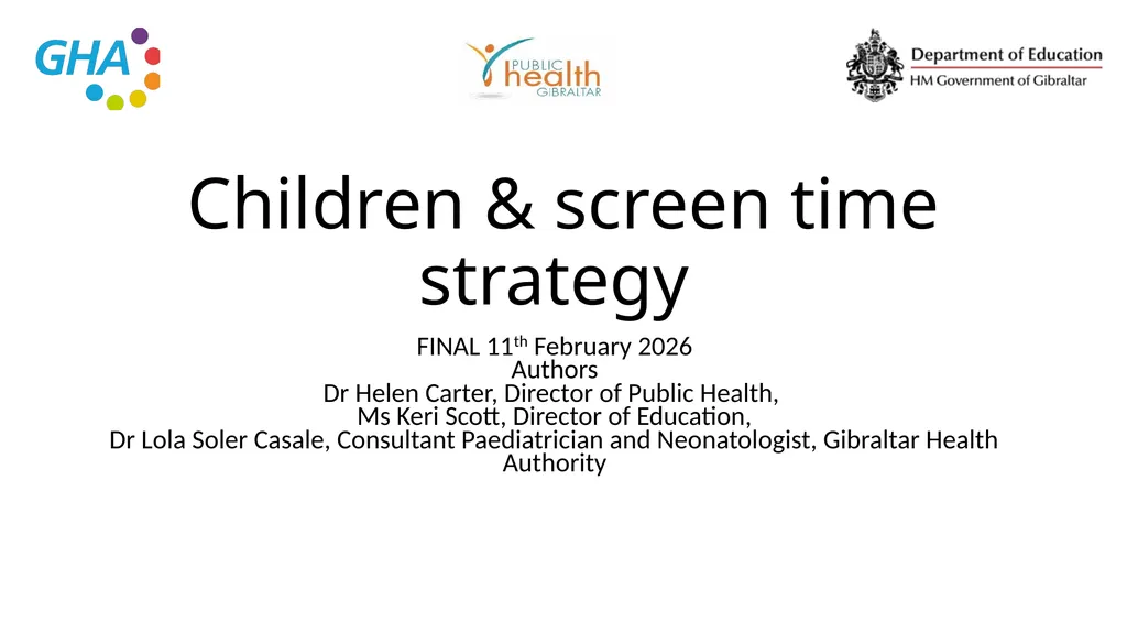 Children & screen time strategy FINAL 11th - slide 1 of 15