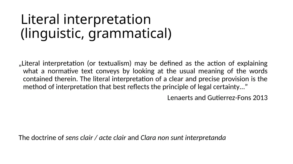 Legal Language Statutory interpretation Maciej - slide 6 of 18