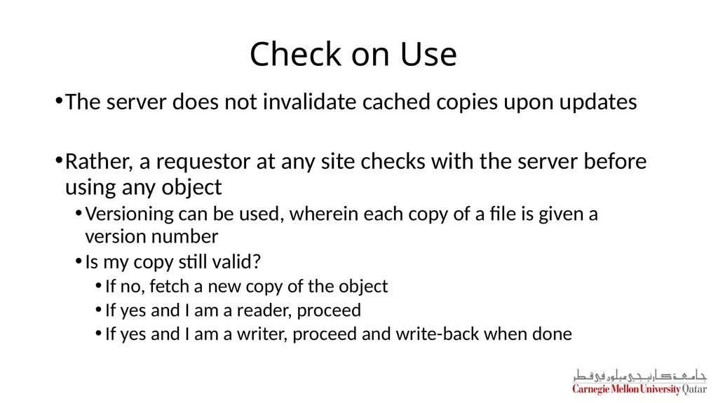 Distributed Systems CS 15-440 Caching – Part II - slide 5 of 38