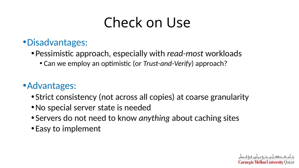Distributed Systems CS 15-440 Caching – Part II - slide 9 of 38