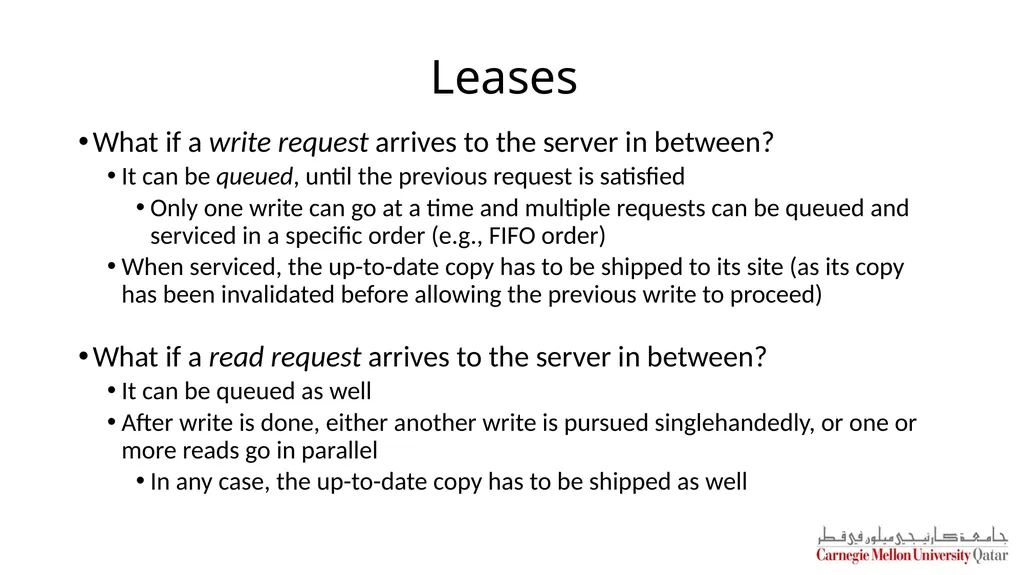 Distributed Systems CS 15-440 Caching – Part II - slide 19 of 38
