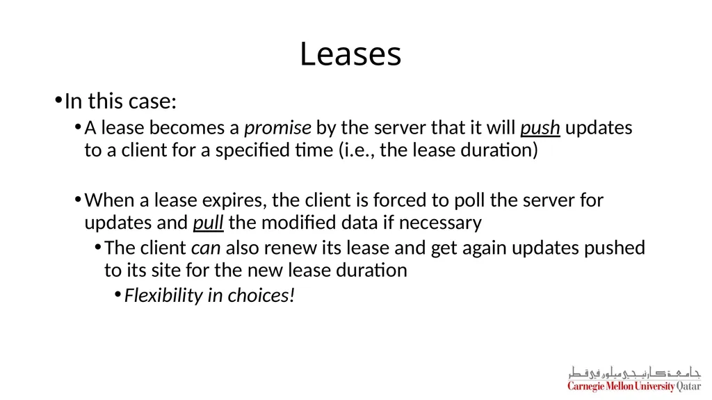Distributed Systems CS 15-440 Caching – Part II - slide 22 of 38
