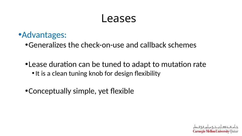 Distributed Systems CS 15-440 Caching – Part II - slide 23 of 38