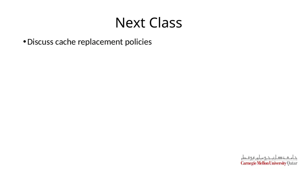 Distributed Systems CS 15-440 Caching – Part II - slide 38 of 38