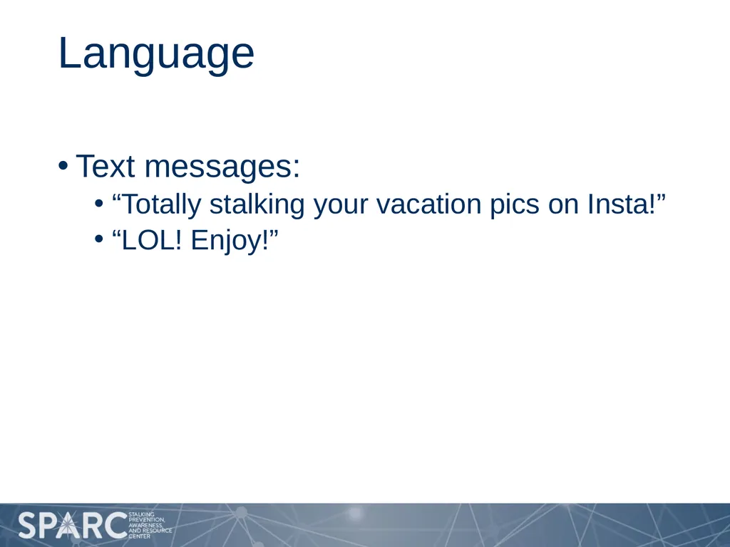 Considering Stalking in Media This project was - slide 3 of 8