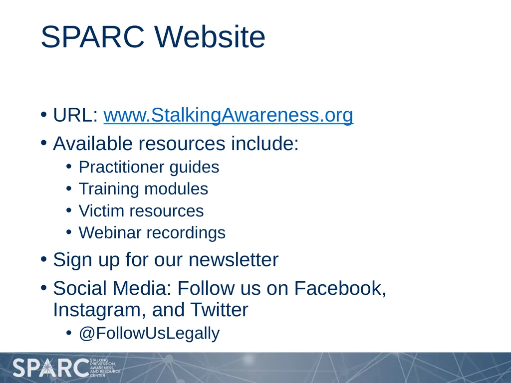Considering Stalking in Media This project was - slide 8 of 8