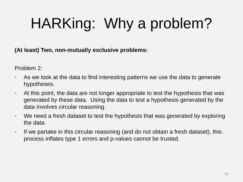 Questionable Research Practices Part 4: HARKing 1 - slide 10 of 17
