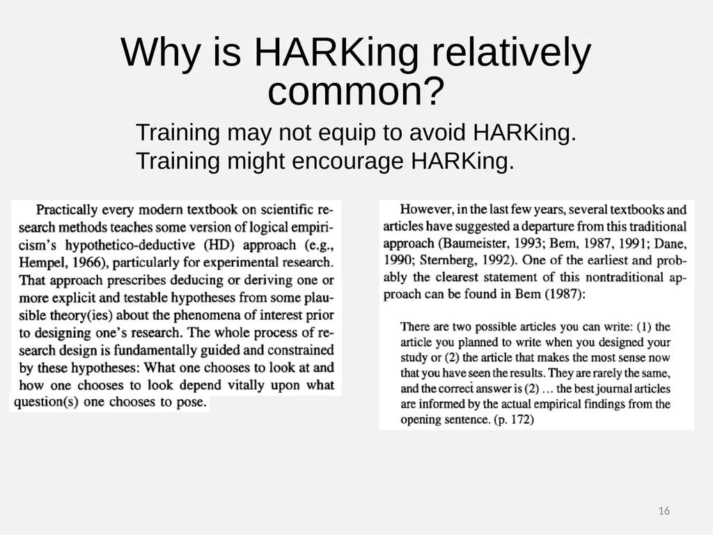 Questionable Research Practices Part 4: HARKing 1 - slide 16 of 17