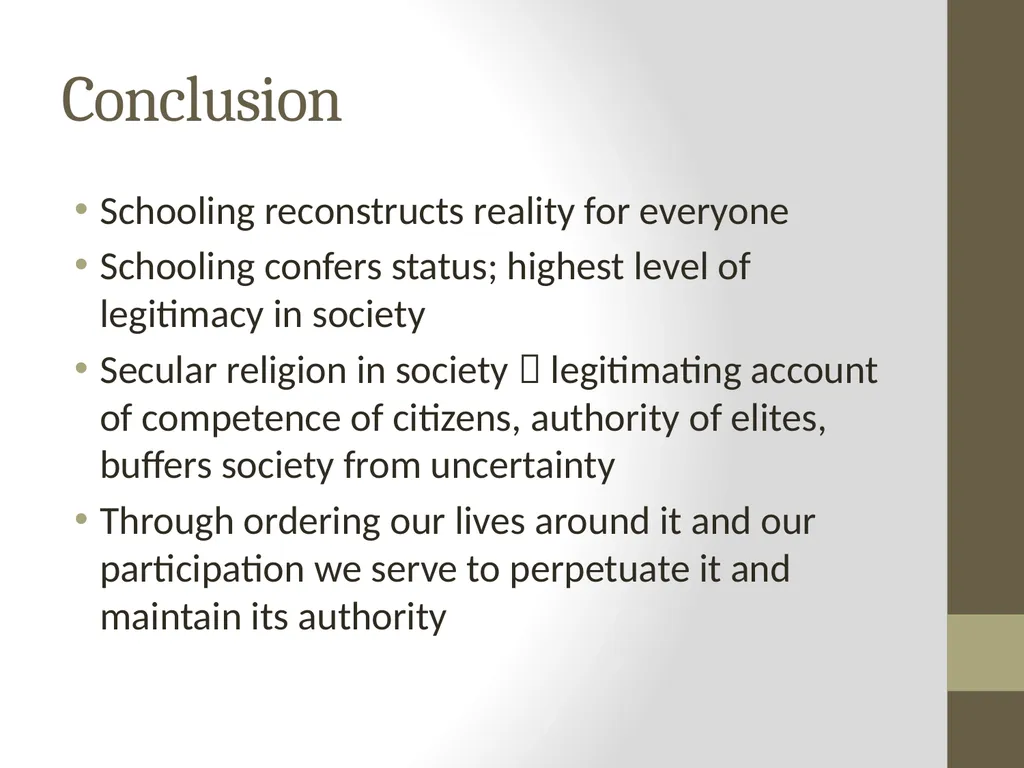 The Effects of Education as an Institution John W. - slide 9 of 9