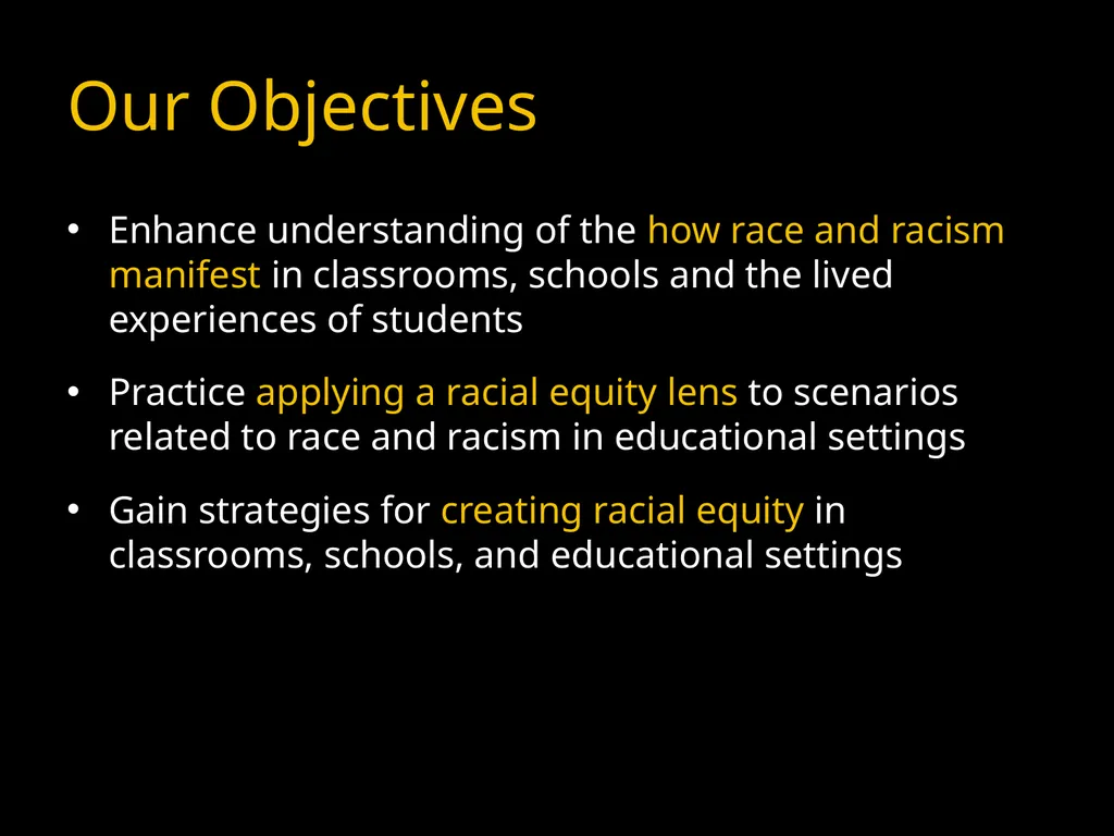 Welcome to: Building Anti-Racist Schools: Talking - slide 2 of 26