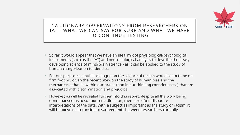 UNDERSTANDING HOW THE BRAIN DEVELOPS BIAS CRRF - slide 58 of 72