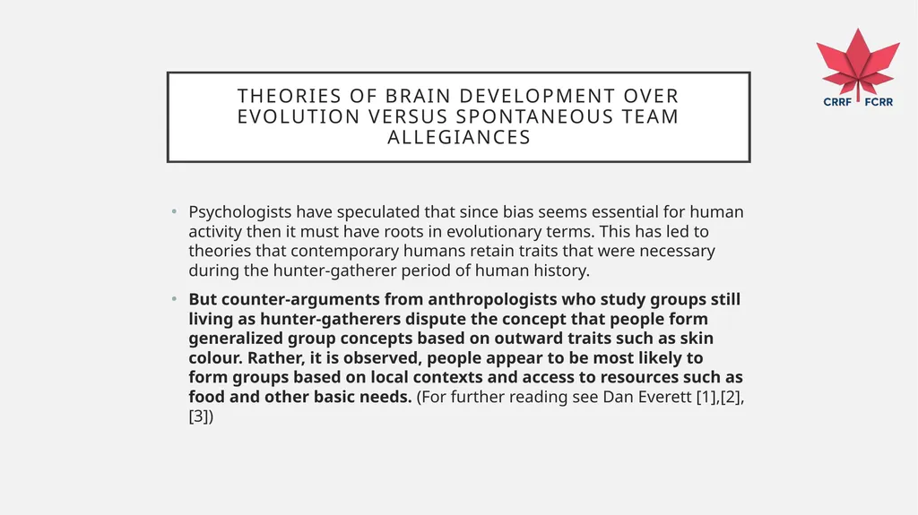 UNDERSTANDING HOW THE BRAIN DEVELOPS BIAS CRRF - slide 41 of 72