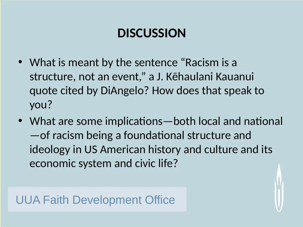UUA Faith Development Office White Fragility: Why - slide 6 of 17