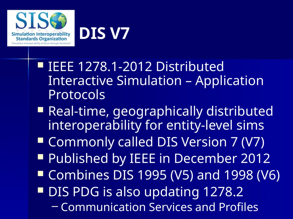 Distributed Interactive Simulation (DIS) 201 Bob - slide 3 of 38