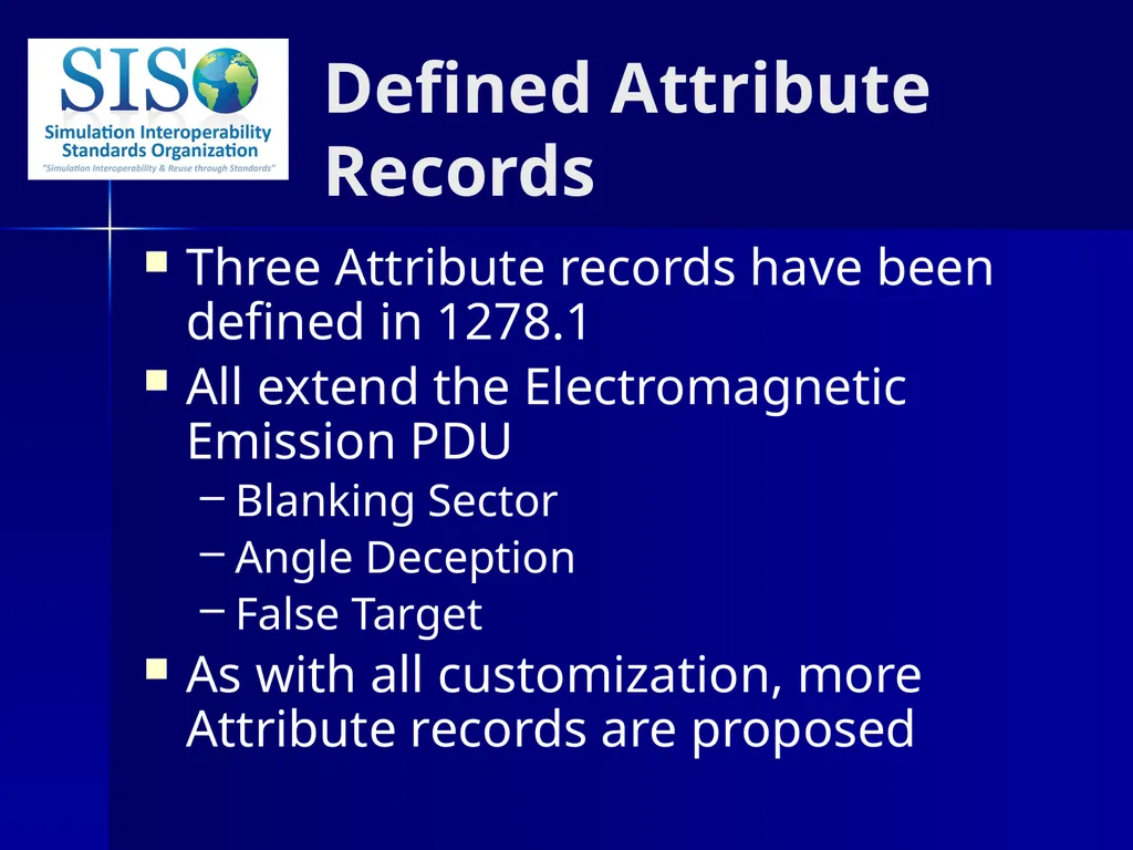 Distributed Interactive Simulation (DIS) 201 Bob - slide 20 of 38