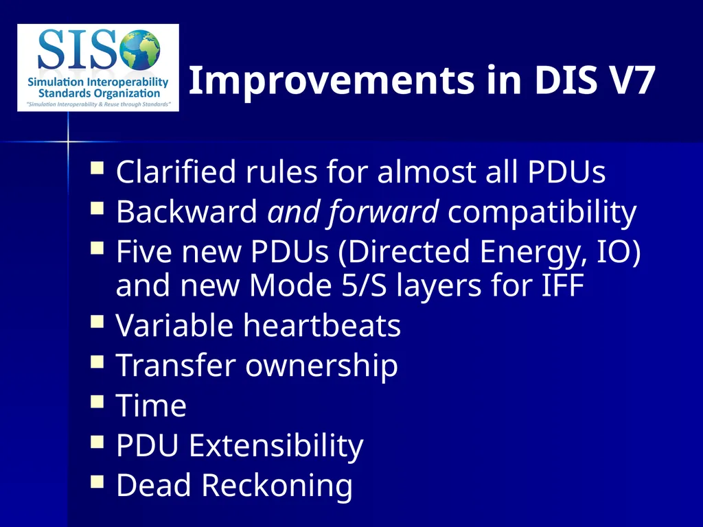 Distributed Interactive Simulation (DIS) 201 Bob - slide 4 of 38