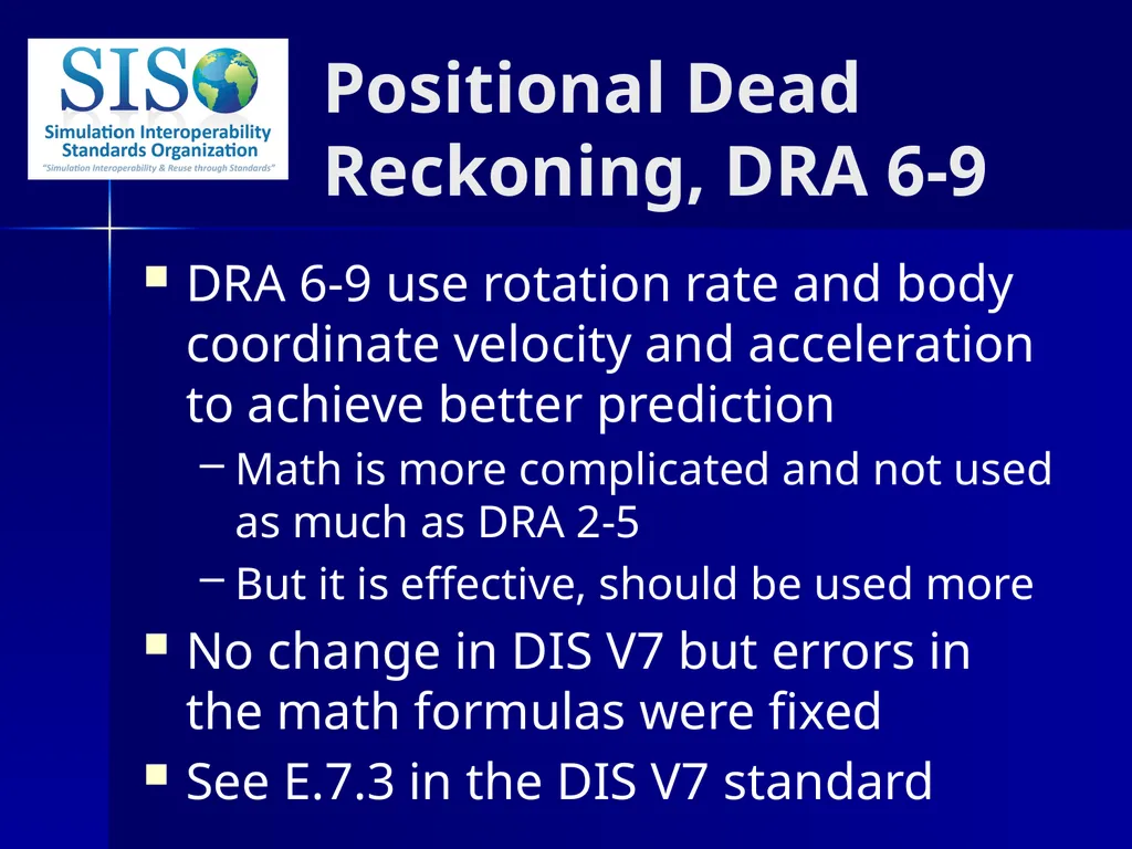 Distributed Interactive Simulation (DIS) 201 Bob - slide 27 of 38