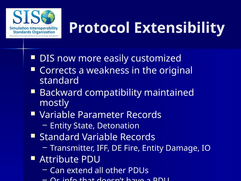 Distributed Interactive Simulation (DIS) 201 Bob - slide 5 of 38
