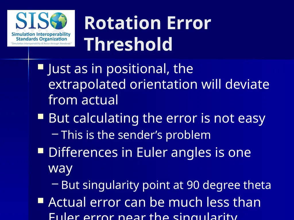 Distributed Interactive Simulation (DIS) 201 Bob - slide 30 of 38