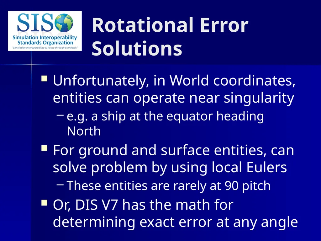 Distributed Interactive Simulation (DIS) 201 Bob - slide 31 of 38