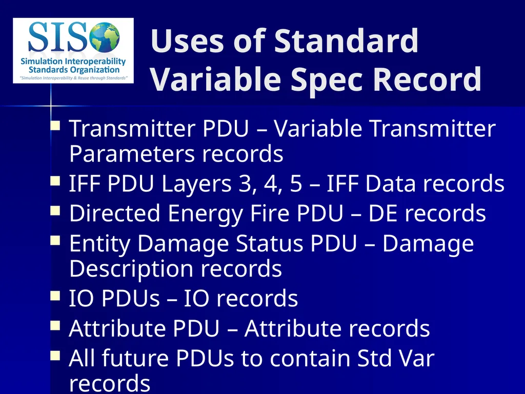 Distributed Interactive Simulation (DIS) 201 Bob - slide 15 of 38