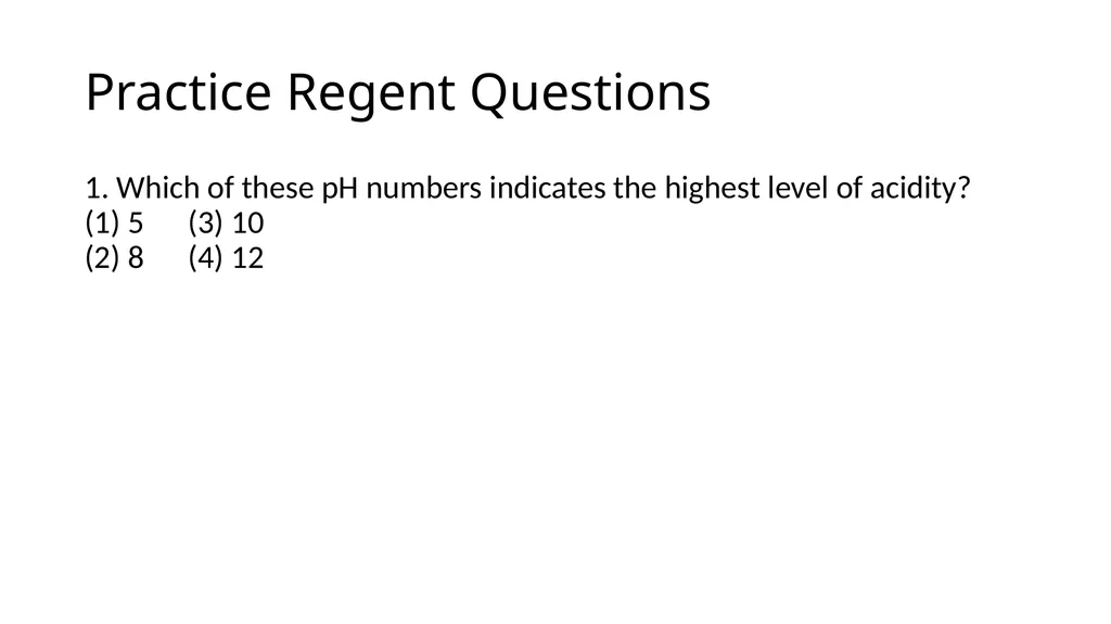 Aim: How to determine if a solution is acidic, - slide 8 of 26