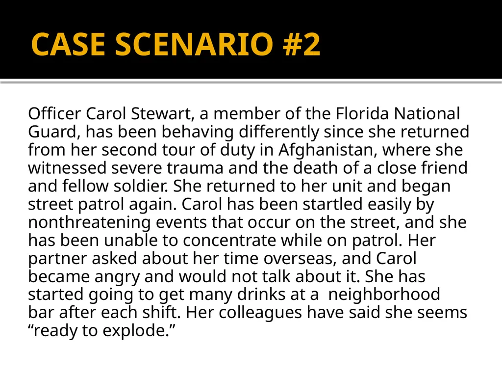 POST-TRAUMATIC STRESS DISORDER: An Introduction - slide 17 of 55