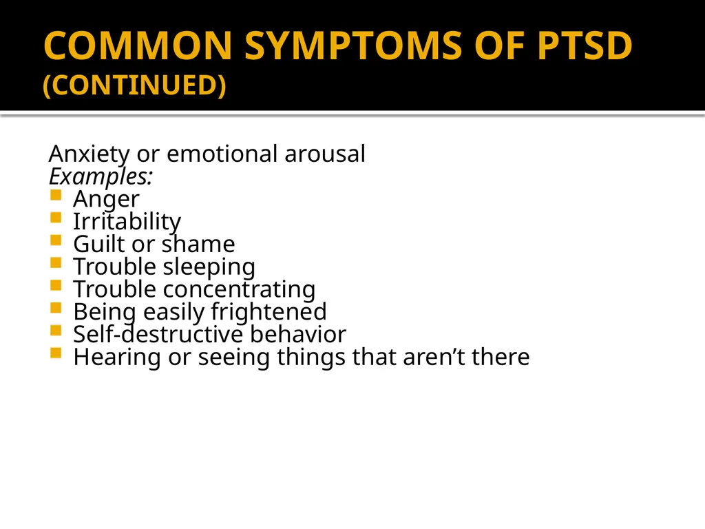 POST-TRAUMATIC STRESS DISORDER: An Introduction - slide 11 of 55