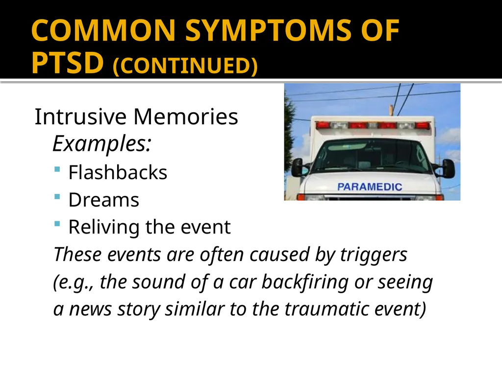 POST-TRAUMATIC STRESS DISORDER: An Introduction - slide 9 of 55