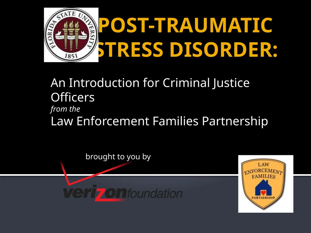 POST-TRAUMATIC STRESS DISORDER: An Introduction - slide 1 of 55