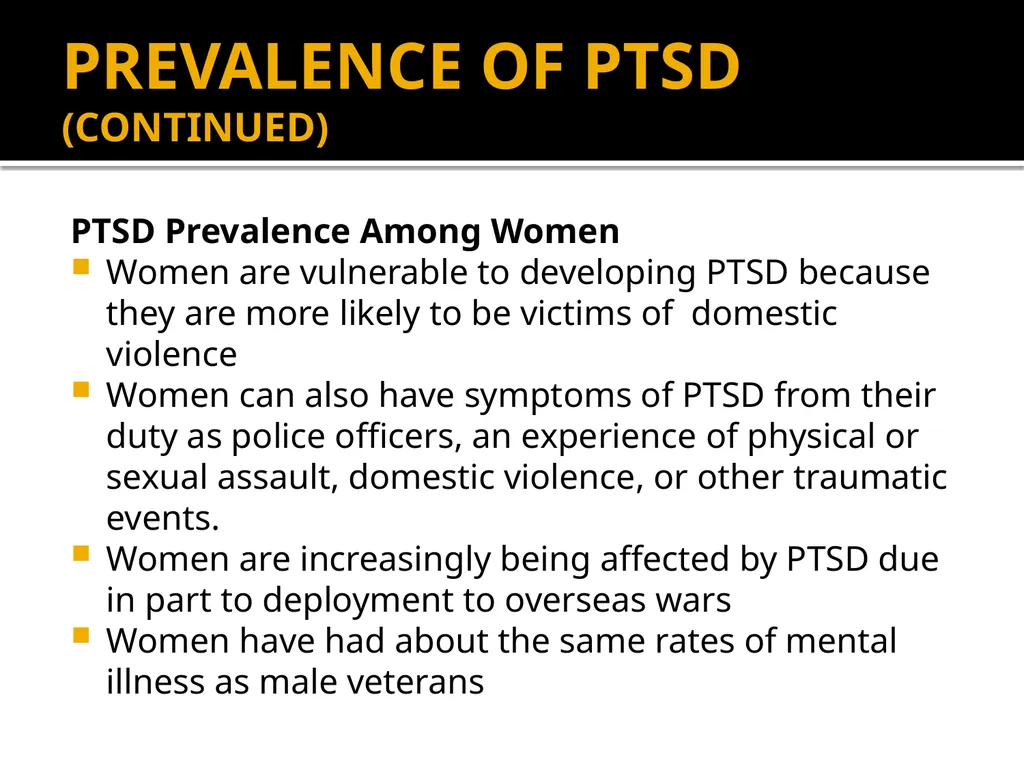 POST-TRAUMATIC STRESS DISORDER: An Introduction - slide 24 of 55