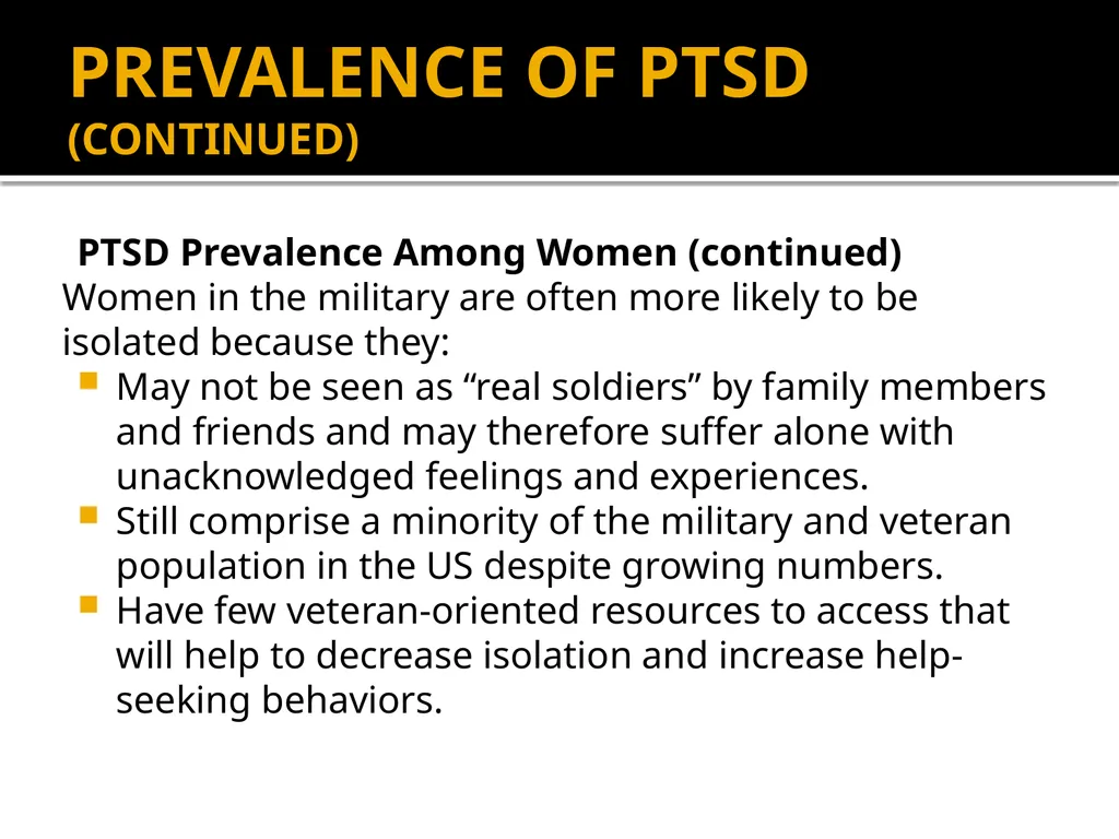 POST-TRAUMATIC STRESS DISORDER: An Introduction - slide 25 of 55